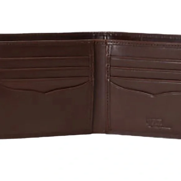 Polo Ralph Lauren Bear Stripped Needlepoint Leather Wallet NWT - Picture 3 of 8